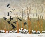 Crows Over a Snowy Field