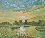 Evening Came to Ipswich Waterfront