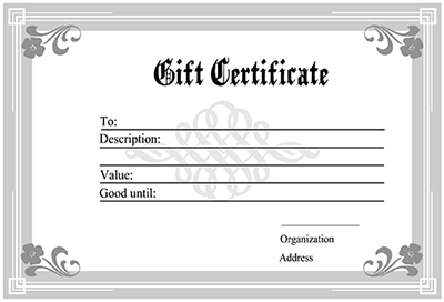 Gift Certificate