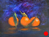 Oranges on blue (SOLD)