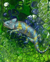 Chameleon Acrylic painting