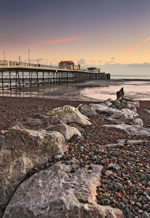 Worthing Pier at Dusk, Worthing, West Sussex.