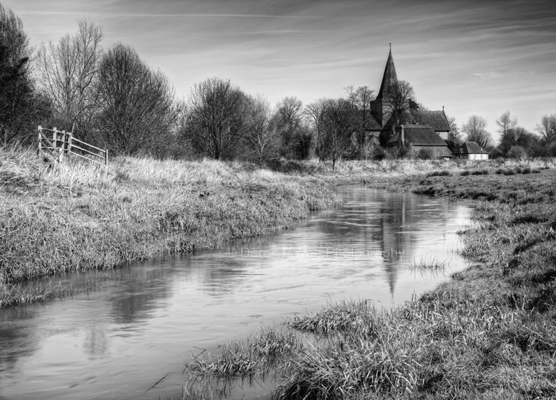 Cuckmere River and Alfriston church, Alfriston, East Sussex