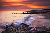 Sea lane sunset, Goring beach