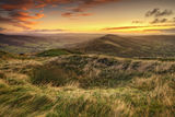 View from Mam Tor to Hollins Cross at Sunrise