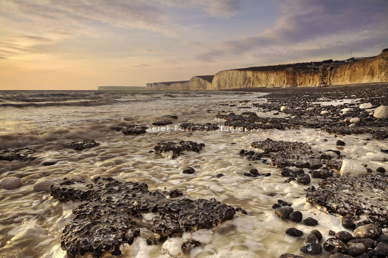 View of Seven Sisters in evening light