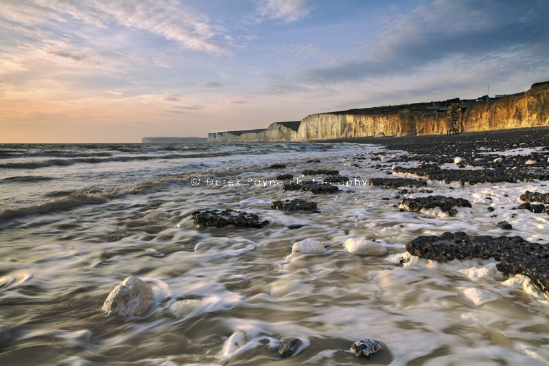 View of Seven Sisters in evening light