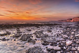 View of Seven Sisters at Sunset