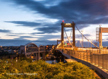 Royal Albert and Tamar Bridges at Twilight DV67