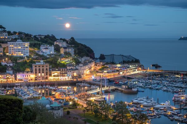 Torquay Harbour By Moonlight T220