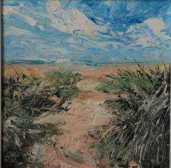 Marram Grass, oil on board, 20x20cm (sold)