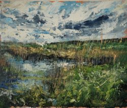 Marshes at Blakeney, oil on board, 60x50cm (sold)