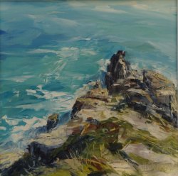 From the Minack Theatre, oil on board, 30x30cm - sold