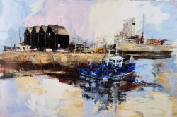 Harbour, oil on board, 90x60cm (sold)