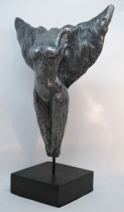 On Borrowed Wings, cold cast aluminium, approx 35cm - £100