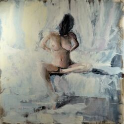 oil on board, 66x66cm - £375