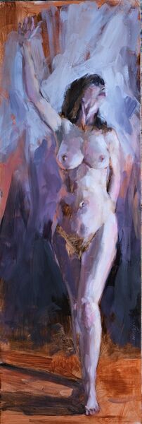 oil on board,
