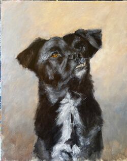 'Alma', oil on board - commission