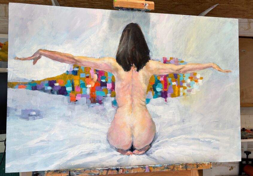 Oil on board, 90x60cm