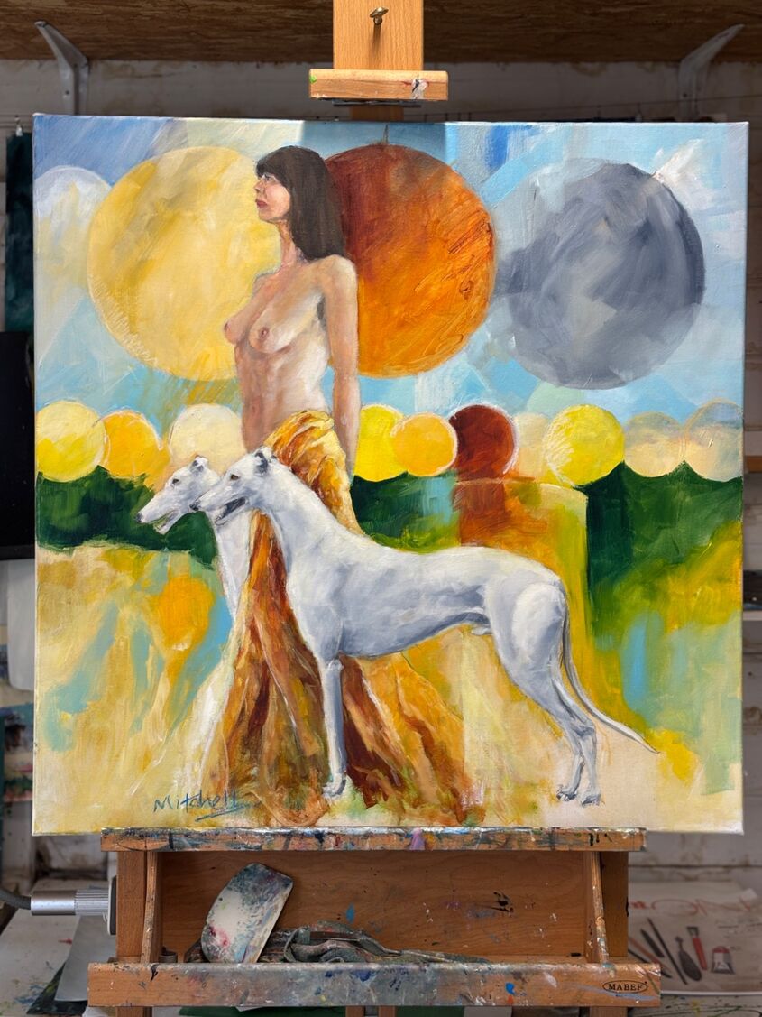 Artemis, oil on canvas, 80x80cm