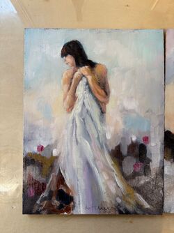 Figure study, oil on board, 19x25cm