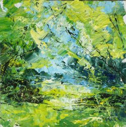 New Forest study, oil on board, 20x20cm (sold)