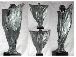 Awakening, aluminium resin, approx 30cm plus base