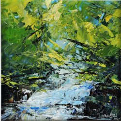 Woods and Water 3,oil on board, 20x20cm (sold)