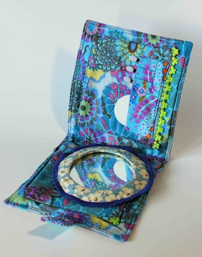 Azure Floral Make-Up Wallet - inside view