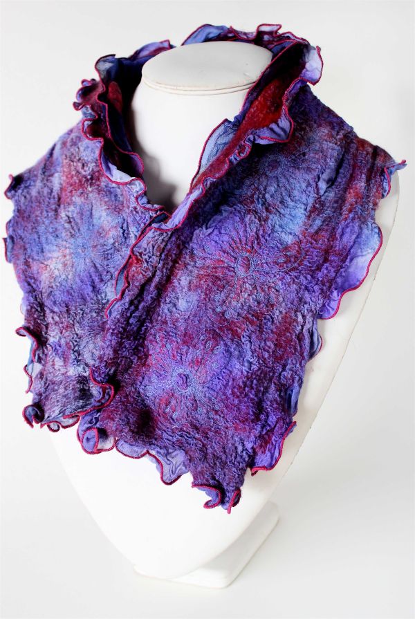 Fuchsia and Lavender Neckpiece