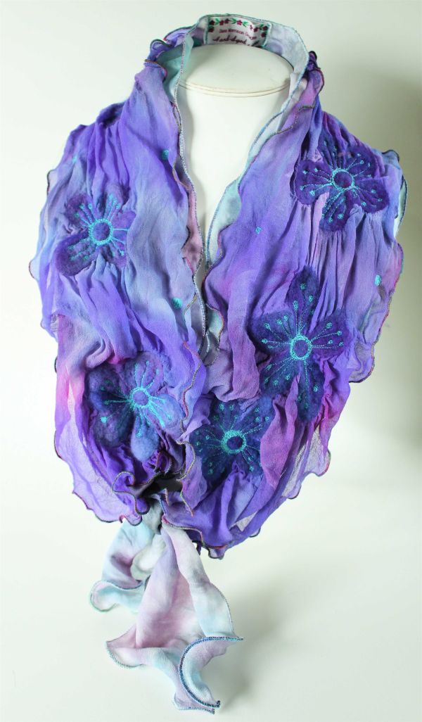 Lavender and Pale Aqua Neckpiece