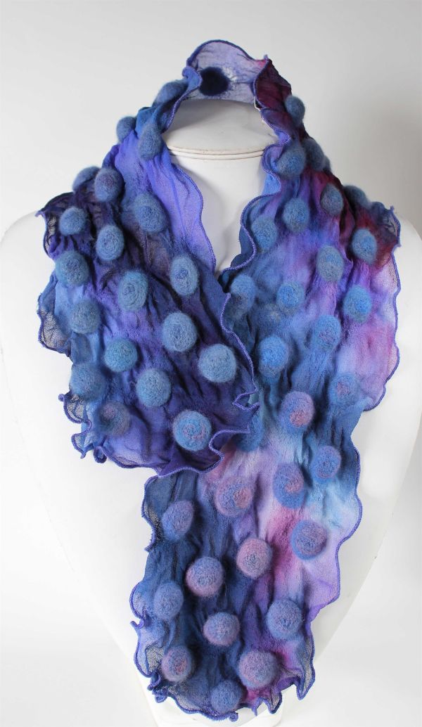 Lavender Bubbles Hand painted silk