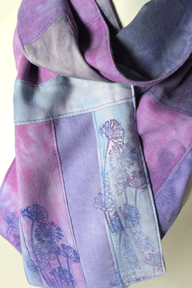 Cosy brushed cotton patchwork style scarf