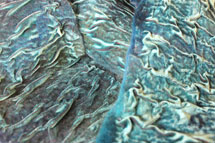 Pale aqua felted velvet scarf