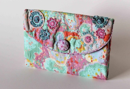 Raspberry Flowers Wallet/Organiser