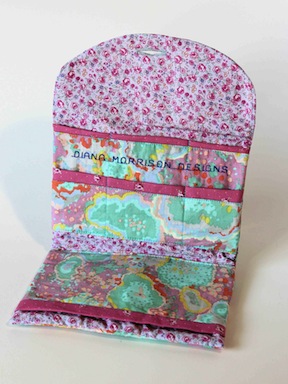Raspberry Flowers Wallet - inside view