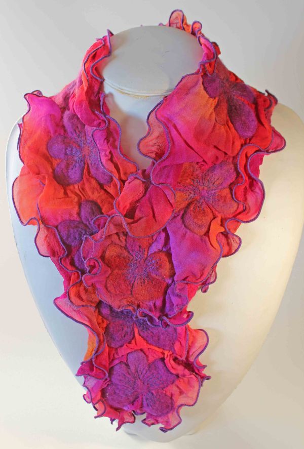 Vibrant red scarf