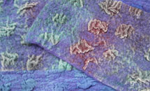 blush felted silk velvet scarf