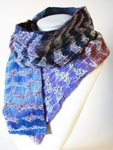 midnight felted silk velvet scarf