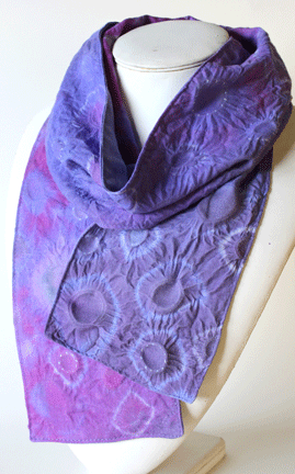 Shibori brushed cotton scarf