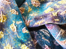 sunrise felted velvet scarf detail