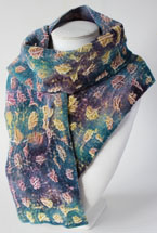 sunrise silk felted velvet scarf