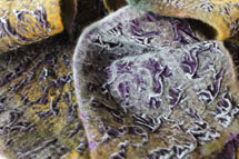 violet felted velvet scarf