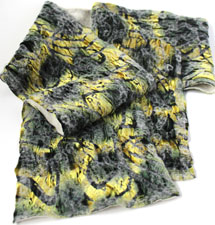 yellow felted velvet scarf