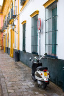 Moped on the pavement