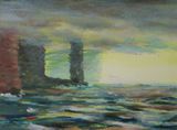 Old Man of Hoy 2, acrylic on board