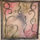 'Seacret Garden' 90x90cm Habotai 8 Batik SOLD