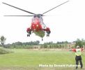 Royal Navy helicopter lands at Drymen