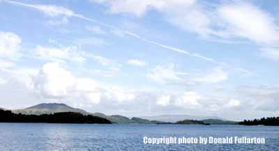 View south east from the Lodge on the Loch