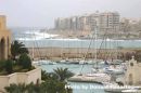 Stormy waters at the mouth of Spinola Bay, Malta